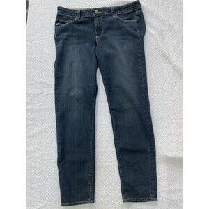 PAIGE Peg Skinny Jeans Size 30 Dark Wash Blue Denim Stretch Low Rise 28" Inseam